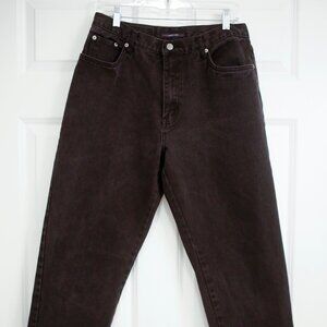 Bill Blass Petite Vintage High Rise Jeans - Black - 12P
